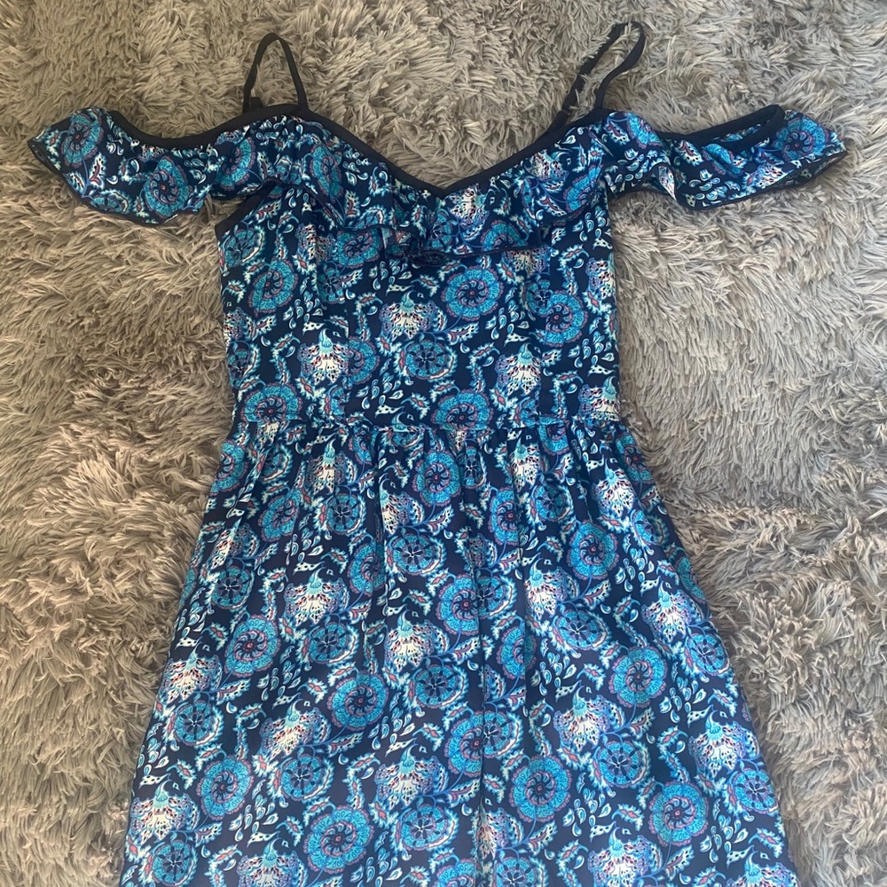 Blue floral dress